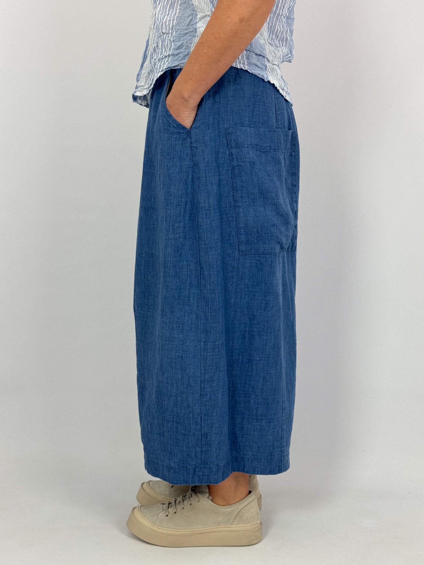 Pas De Calais 8694 Chambray Trousers Saxe Blue