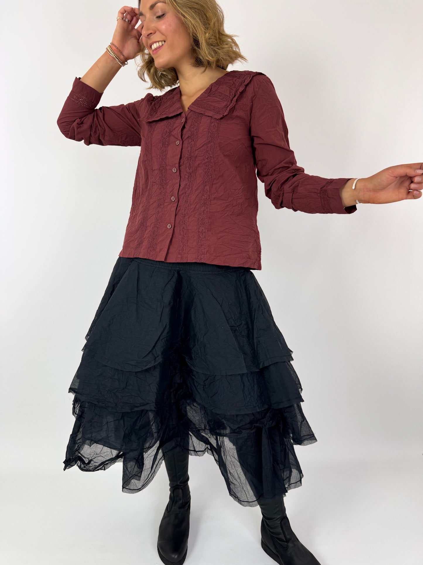 Ewa i Walla Valfrid Blouse Burgundy