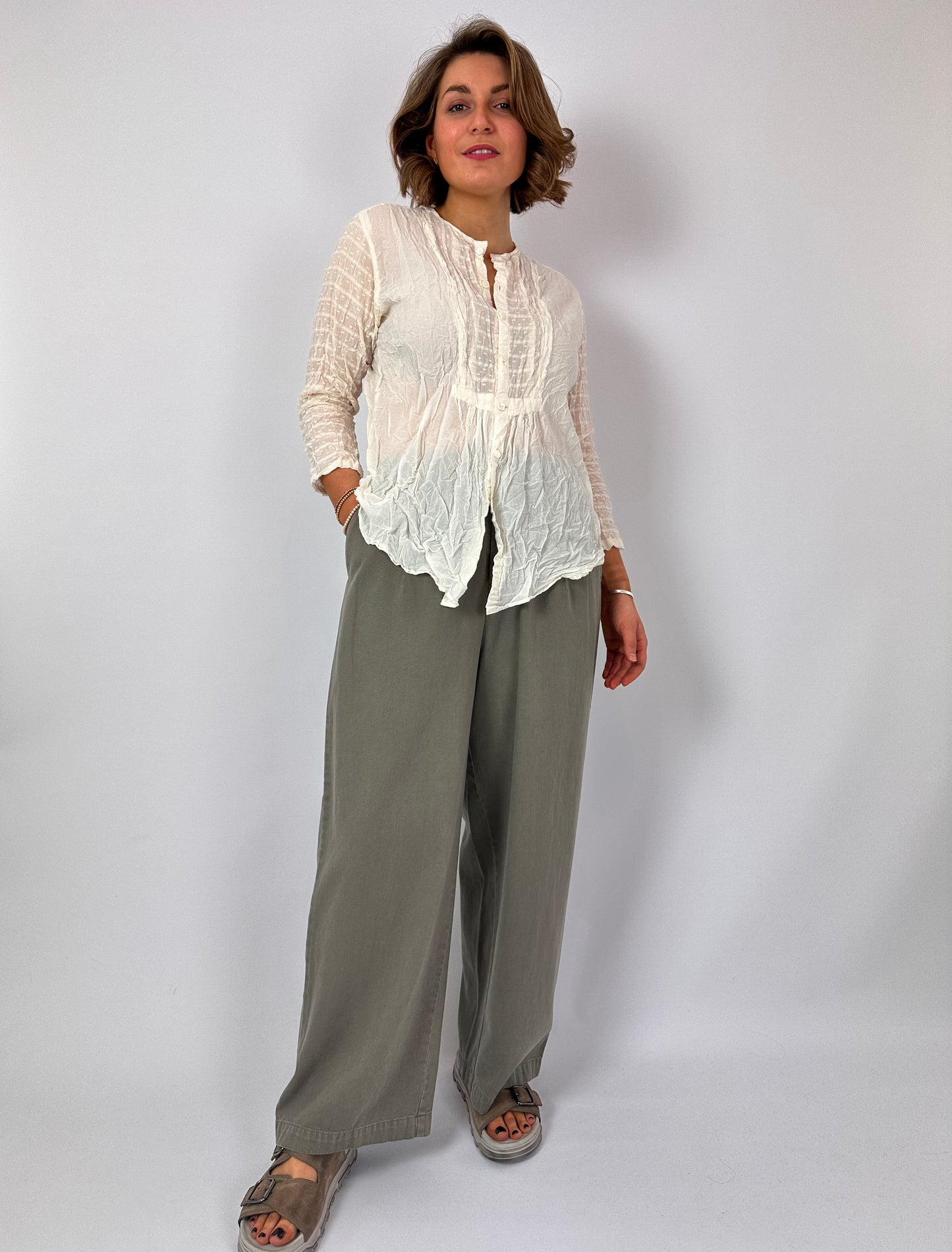 PDC 6497 Patchwork Blouse Ivory