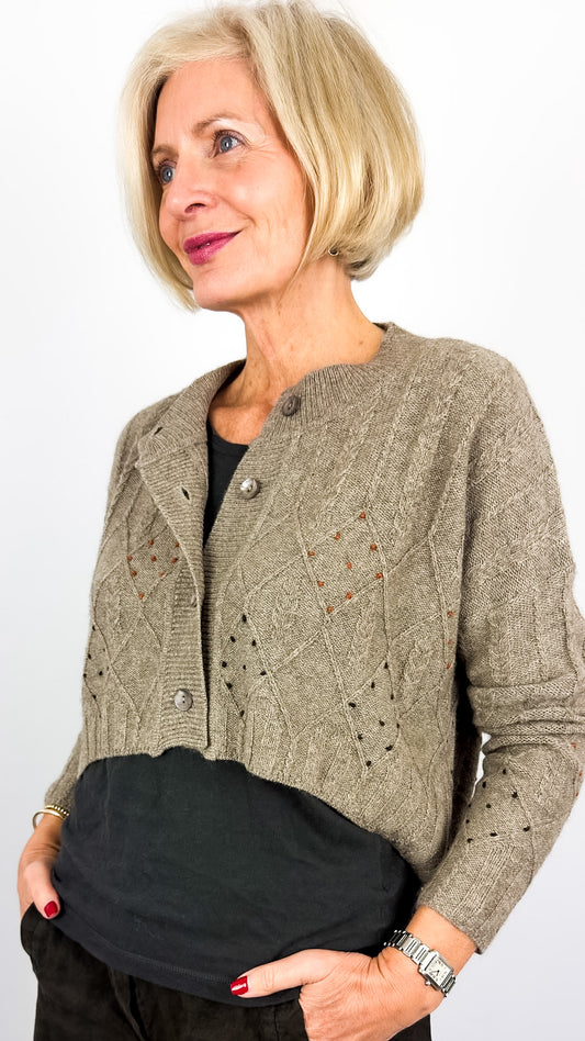 Weaves & Blends Nora Twist Cardigan Yak