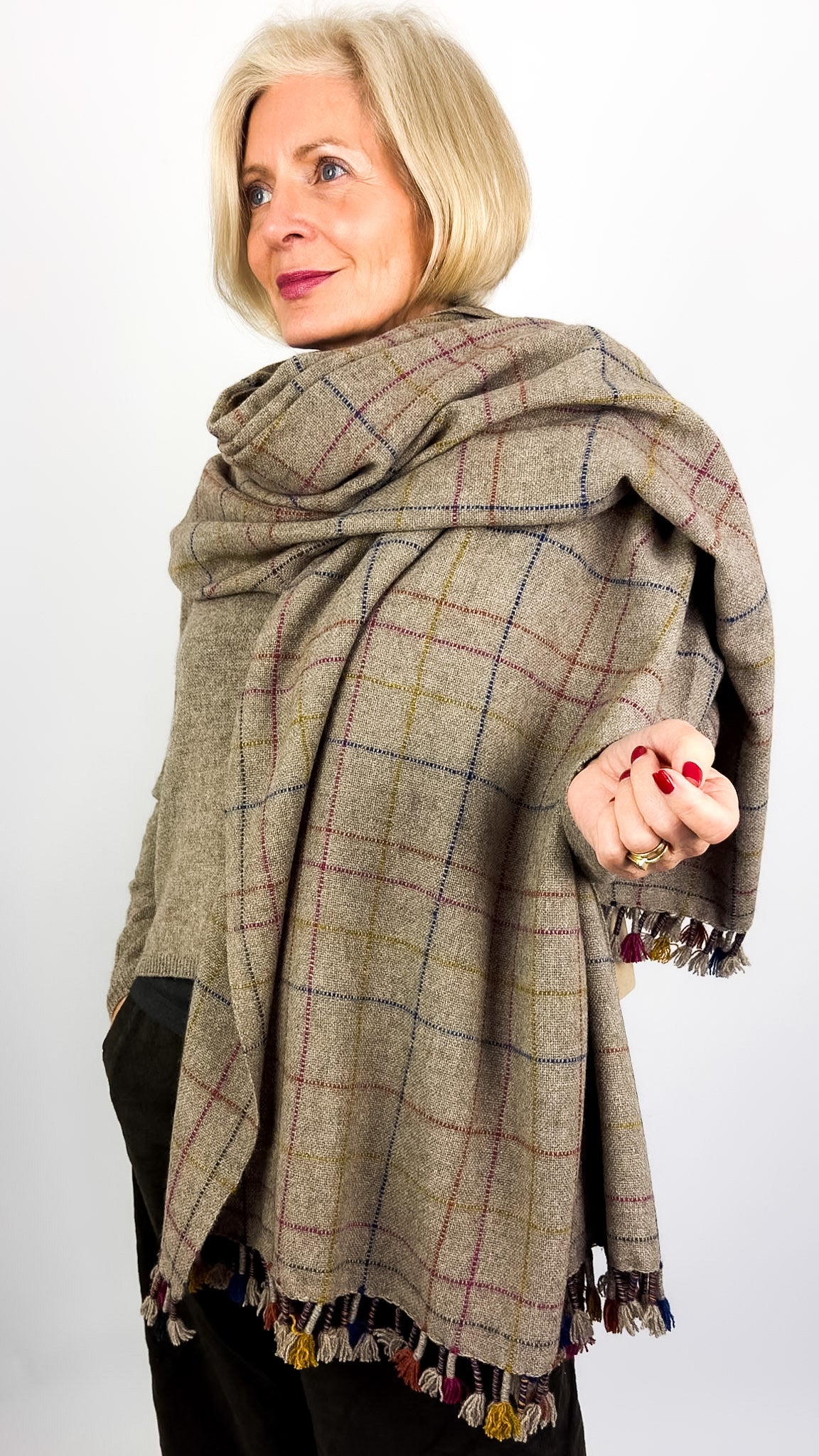 Weaves and Blends Rainbow Scarf Yak