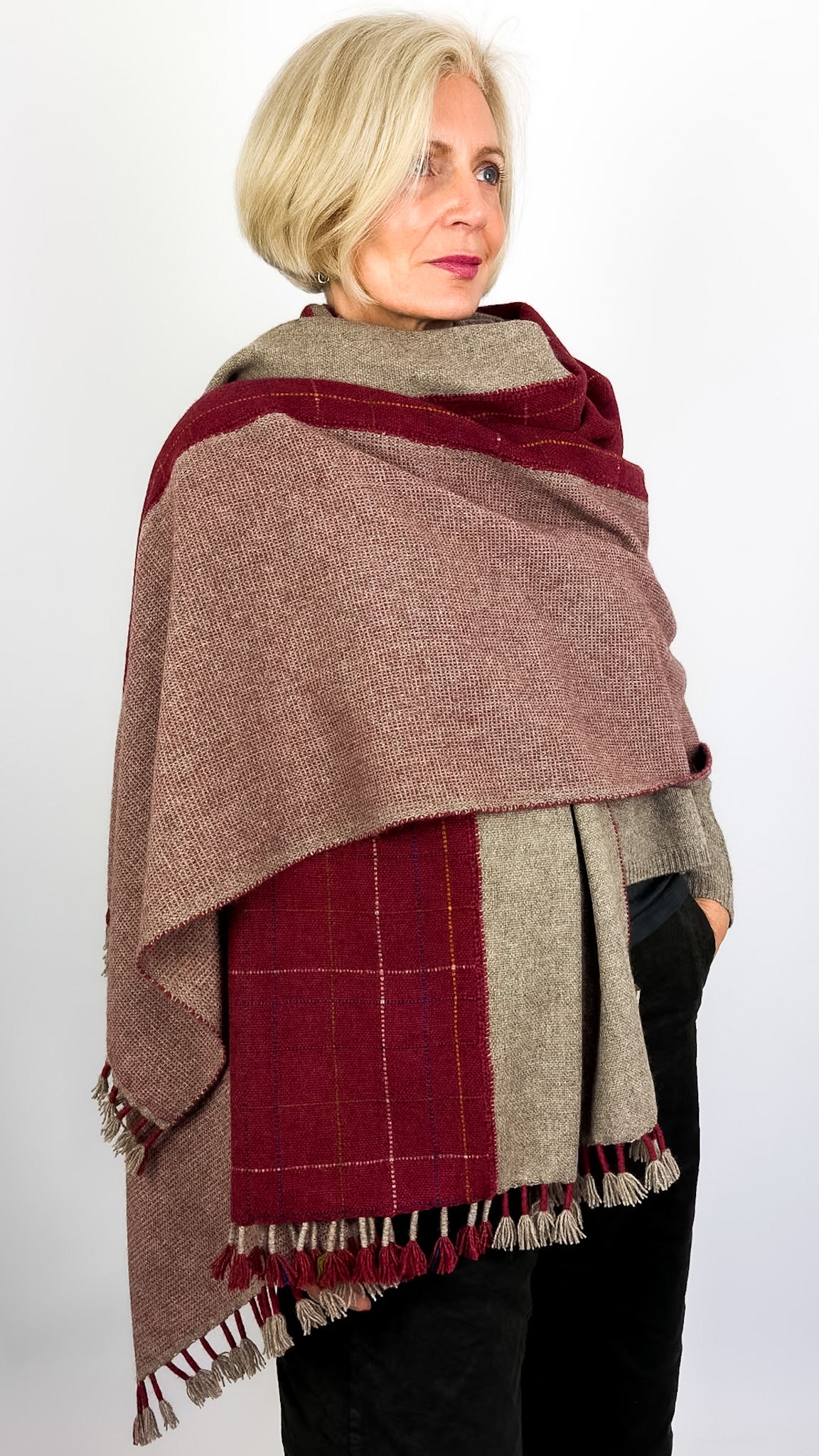 Weave & Blends Thimpu Throw Yak/Shiraz