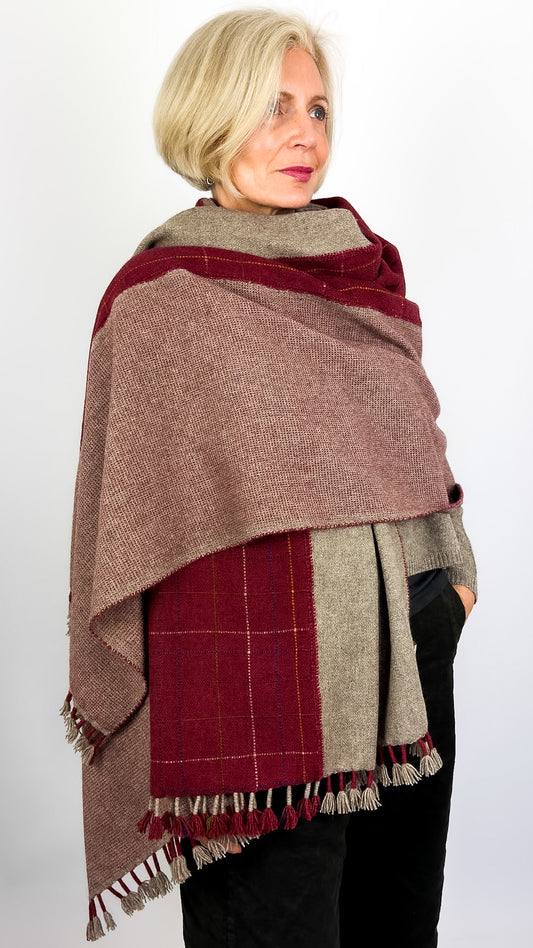 Weaves & Blends Thimpu Throw Scarf Yak/Shiraz