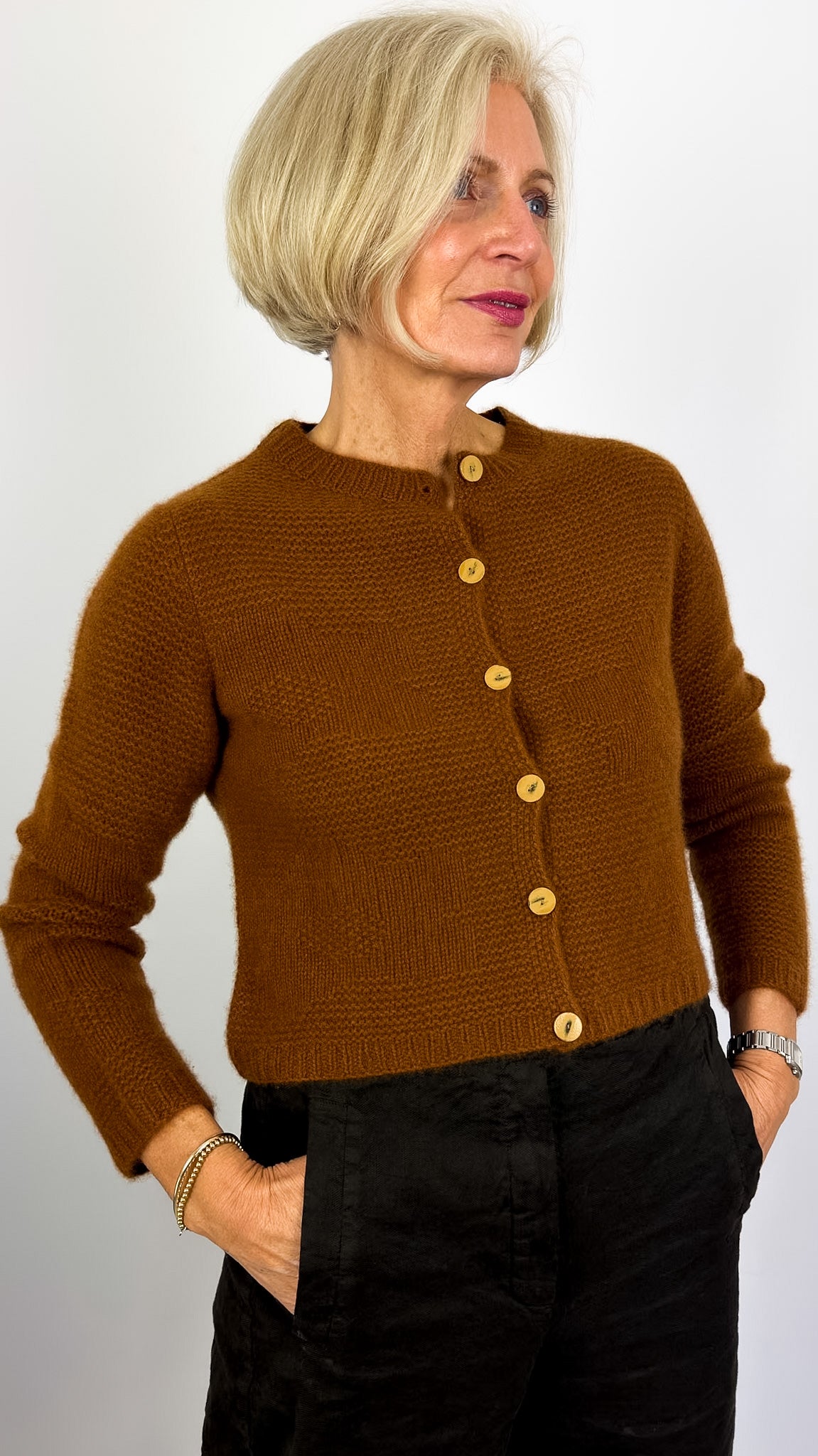 Sula Flower Cardi Caramel