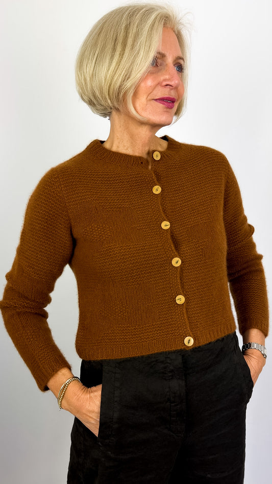Sula Flower Cardi Caramel