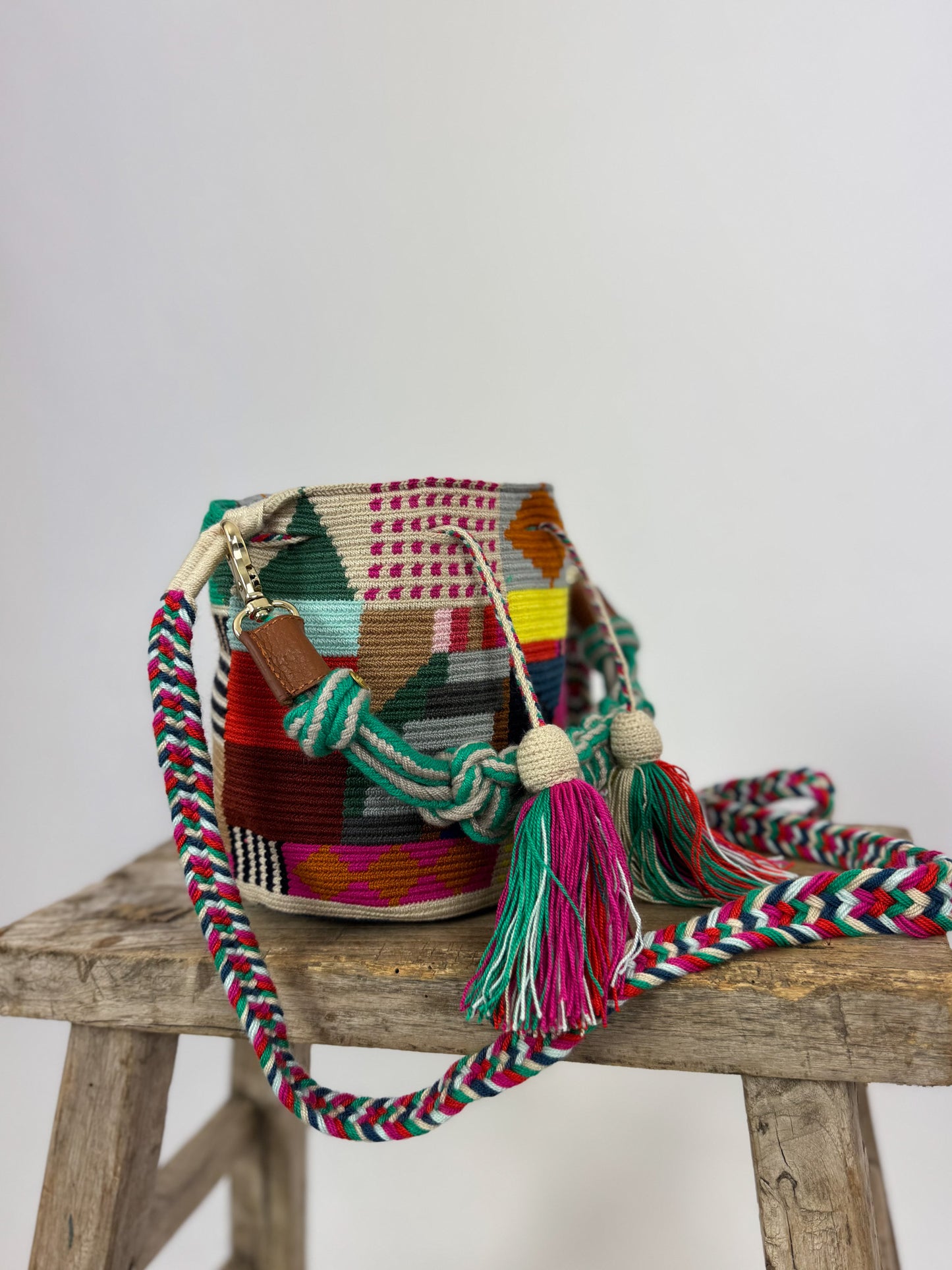 Guanabana Crossbody Bag Green/Multi + Strap