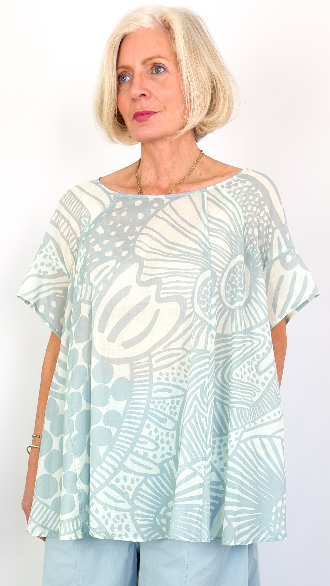 Rundholz Black Label 0505 Blouse Mint Lime Print