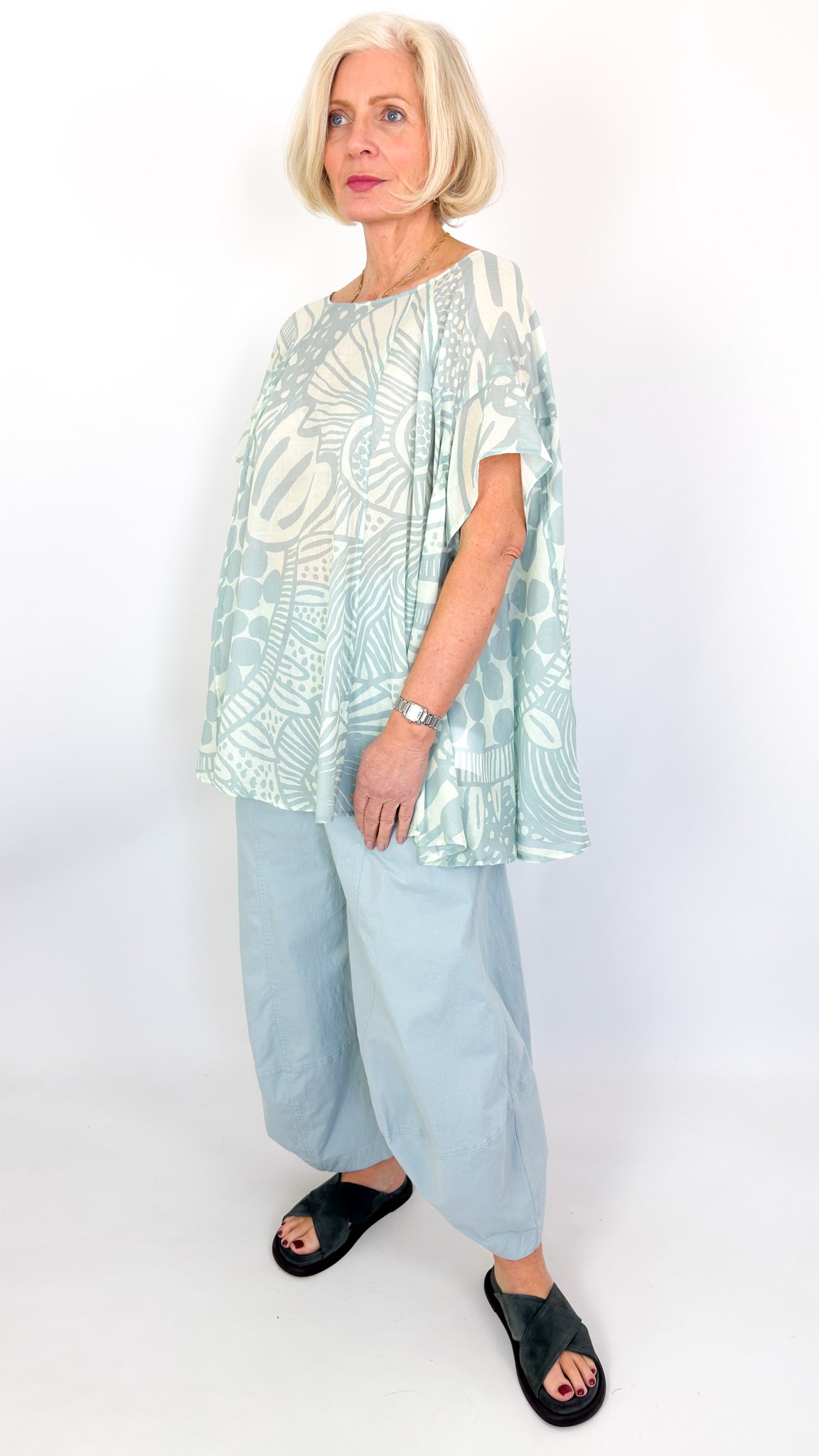 Rundholz Black Label 0505 Blouse Mint Lime Print