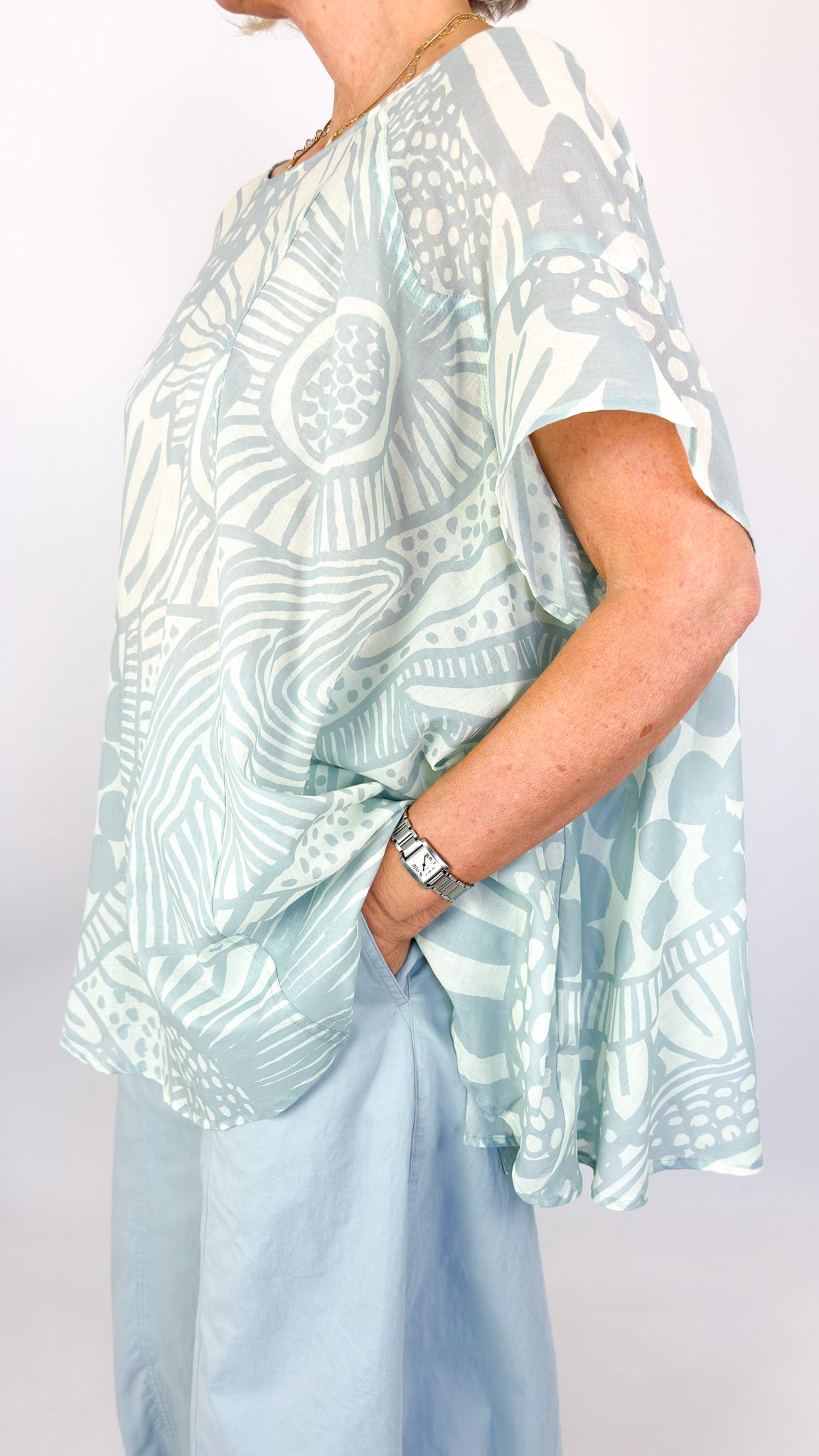 Rundholz Black Label 0505 Blouse Mint Lime Print