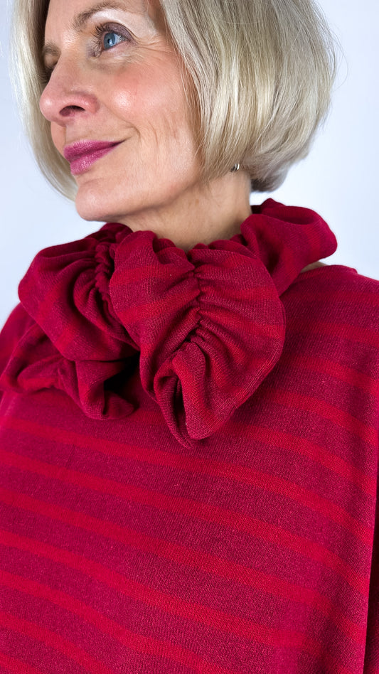 Mama b Frou Scarf Rosso Stripe
