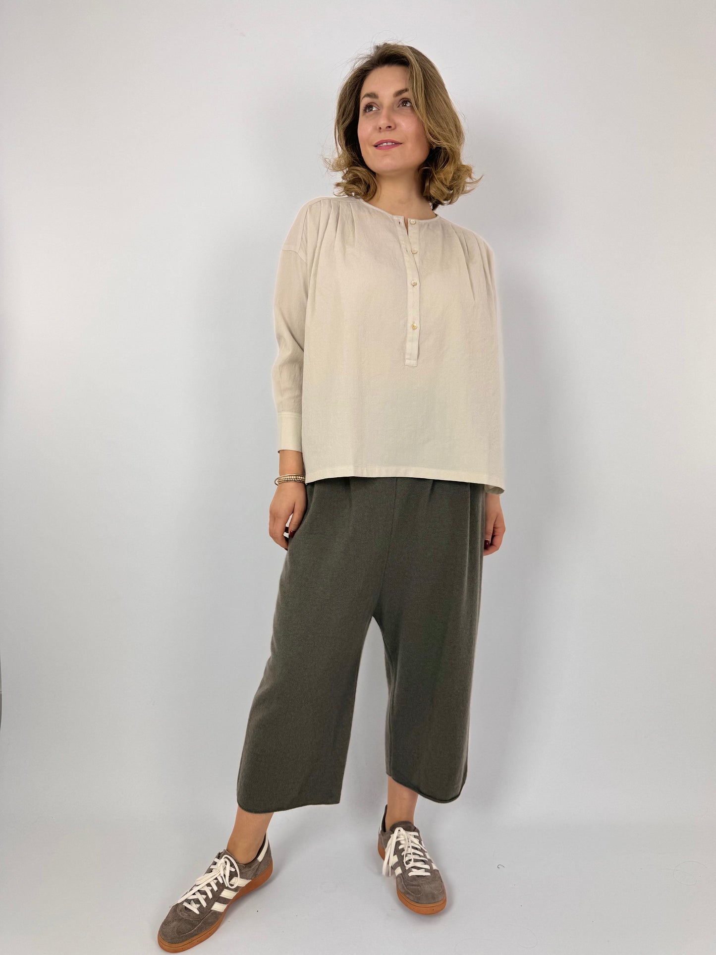 Evam Eva Cashmere Trousers Khaki