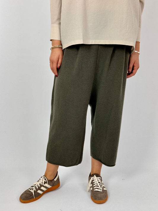 Evam Eva Cashmere Trousers Khaki