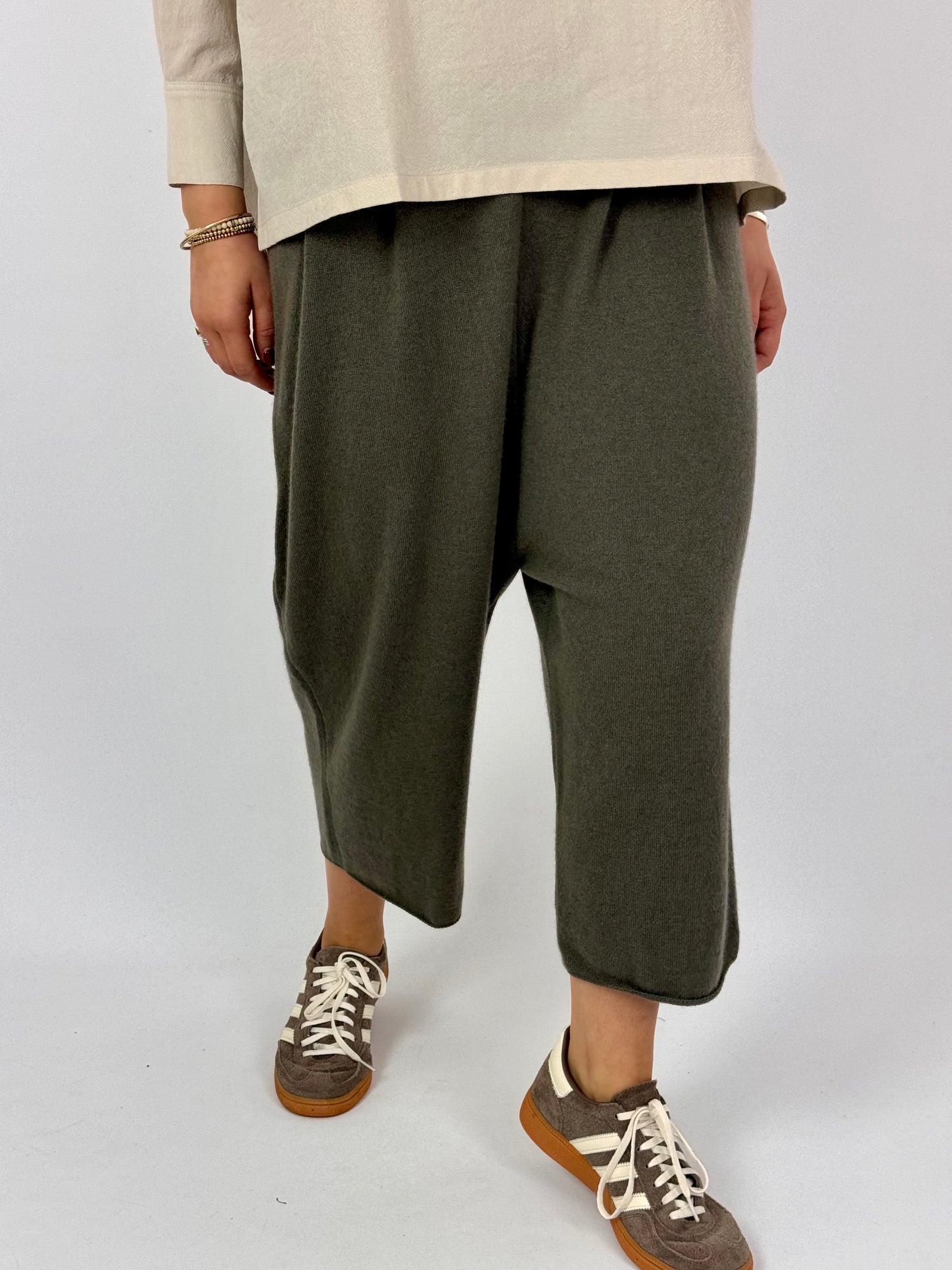 Evam Eva Cashmere Trousers Khaki