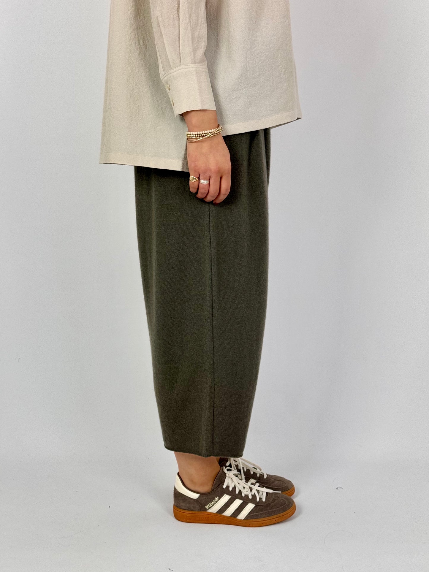 Evam Eva Cashmere Trousers Khaki