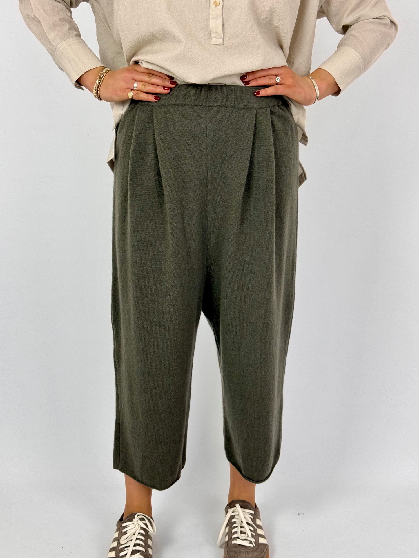 Evam Eva Cashmere Trousers Khaki