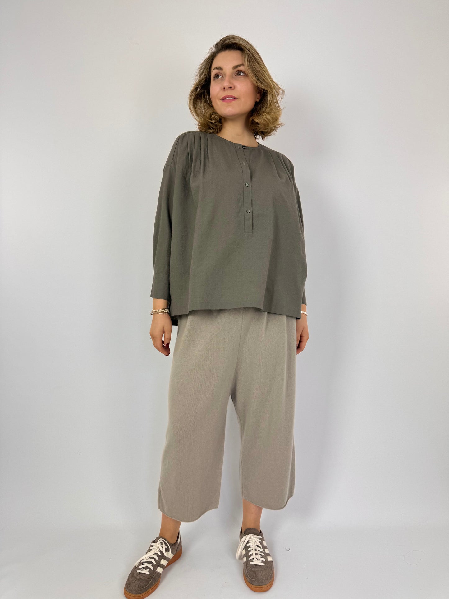 Evam Eva Cashmere Trousers Beige