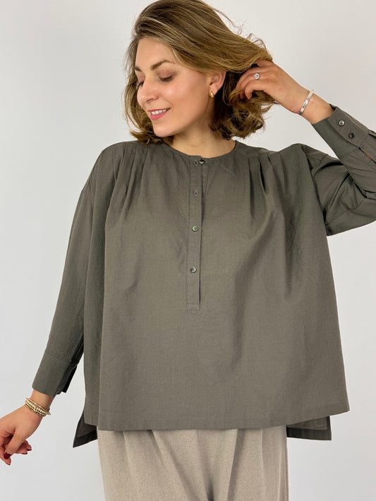 Evam Eva Wool Shirt Winter Leaf