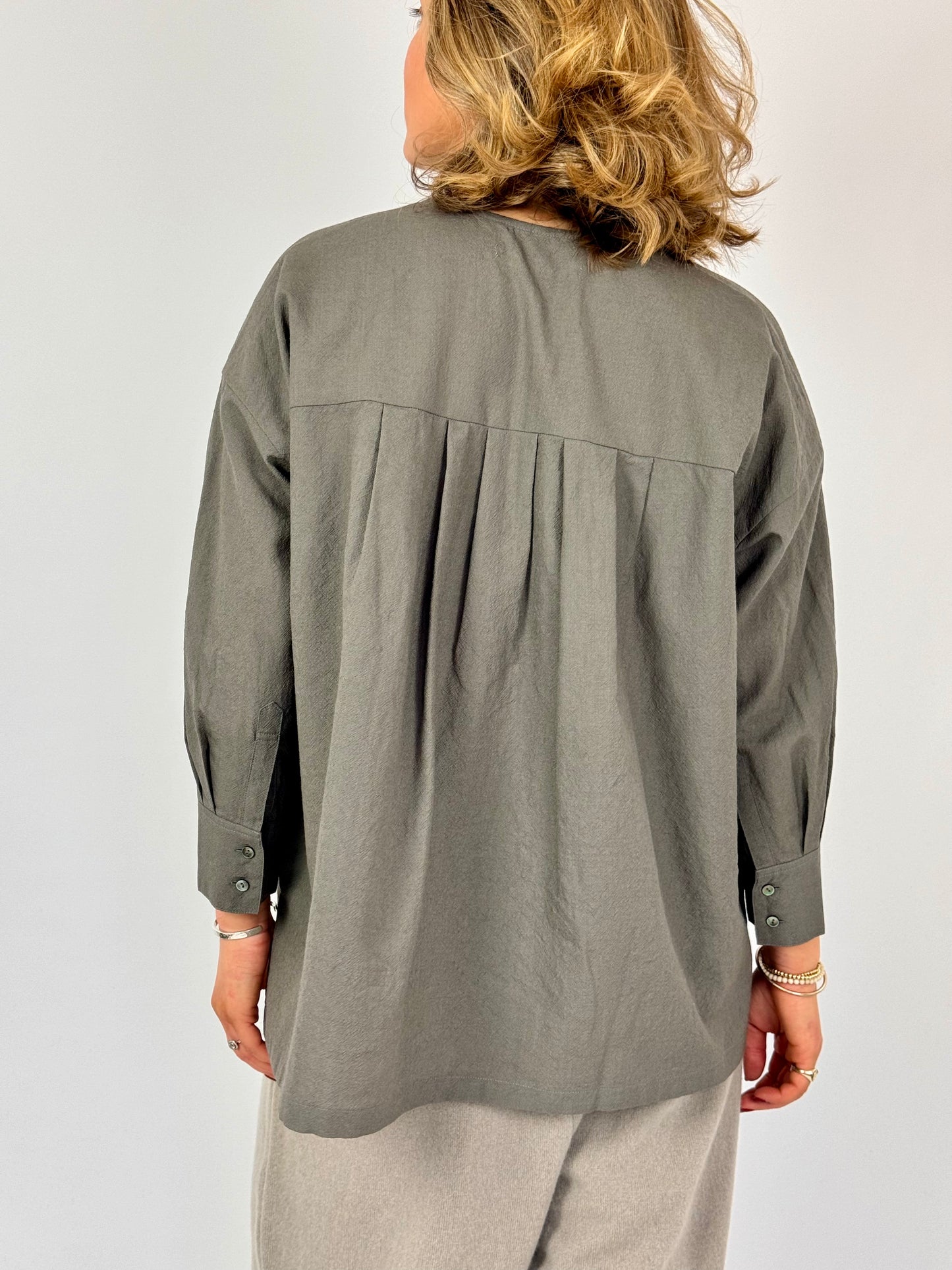 Evam Eva Wool Shirt Winter Leaf