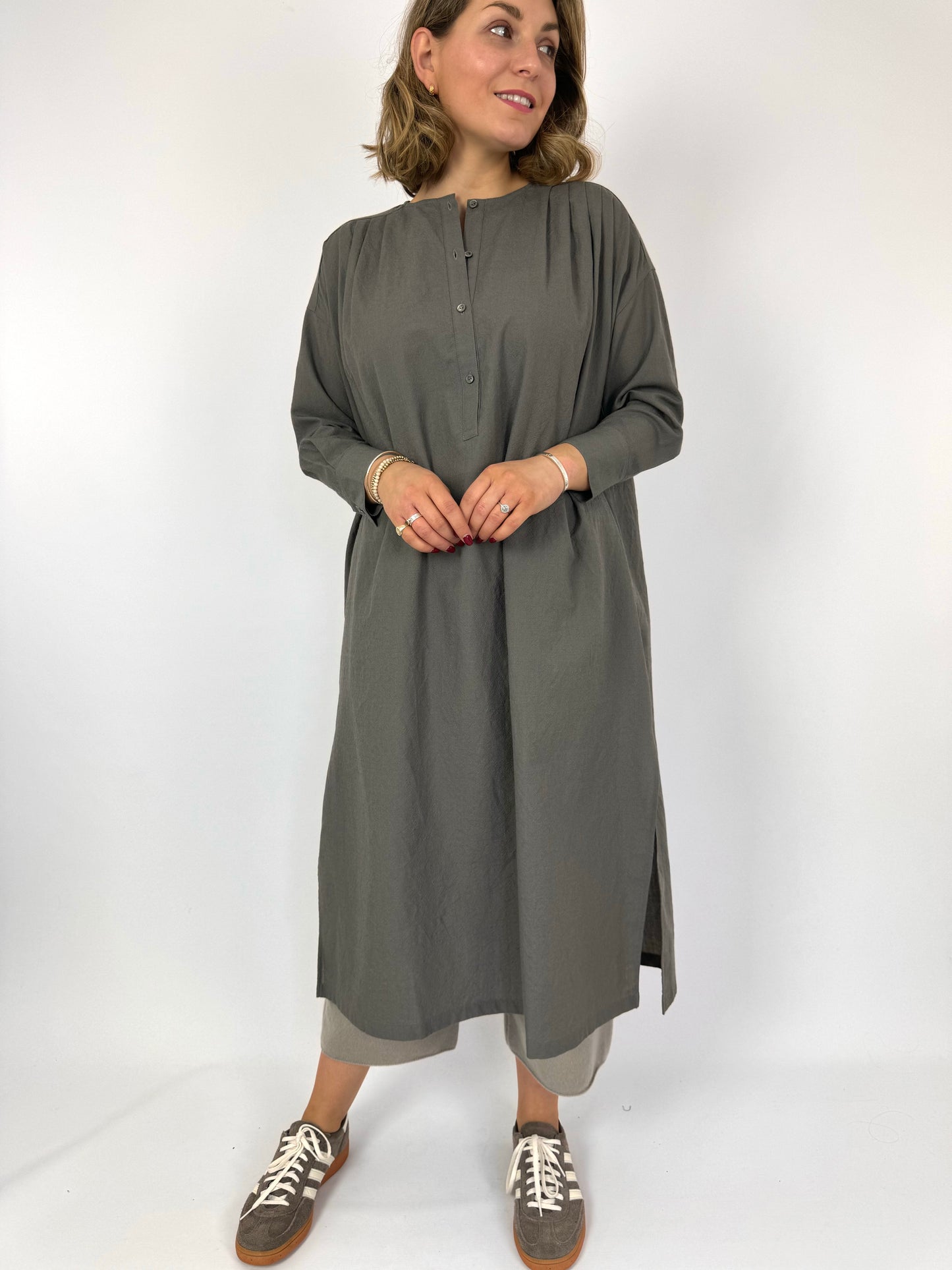 Evam Eva Wool Dress Winter Leaf