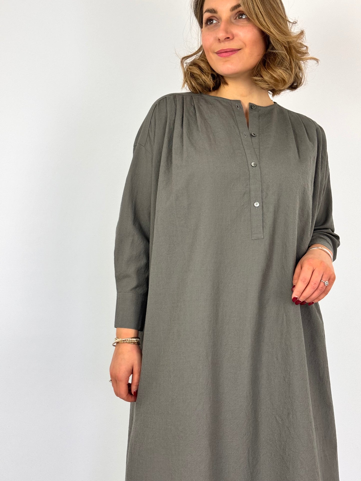 Evam Eva Wool Dress Winter Leaf