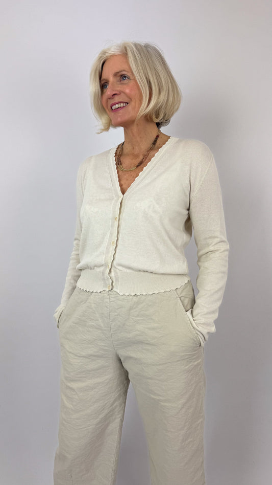 MJ Watson 646 Cardigan Natural
