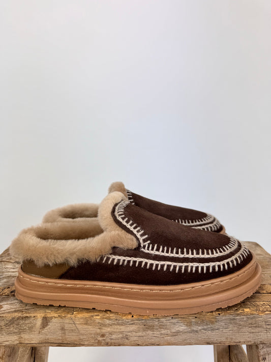 Laidback London Jun Slippers Choc