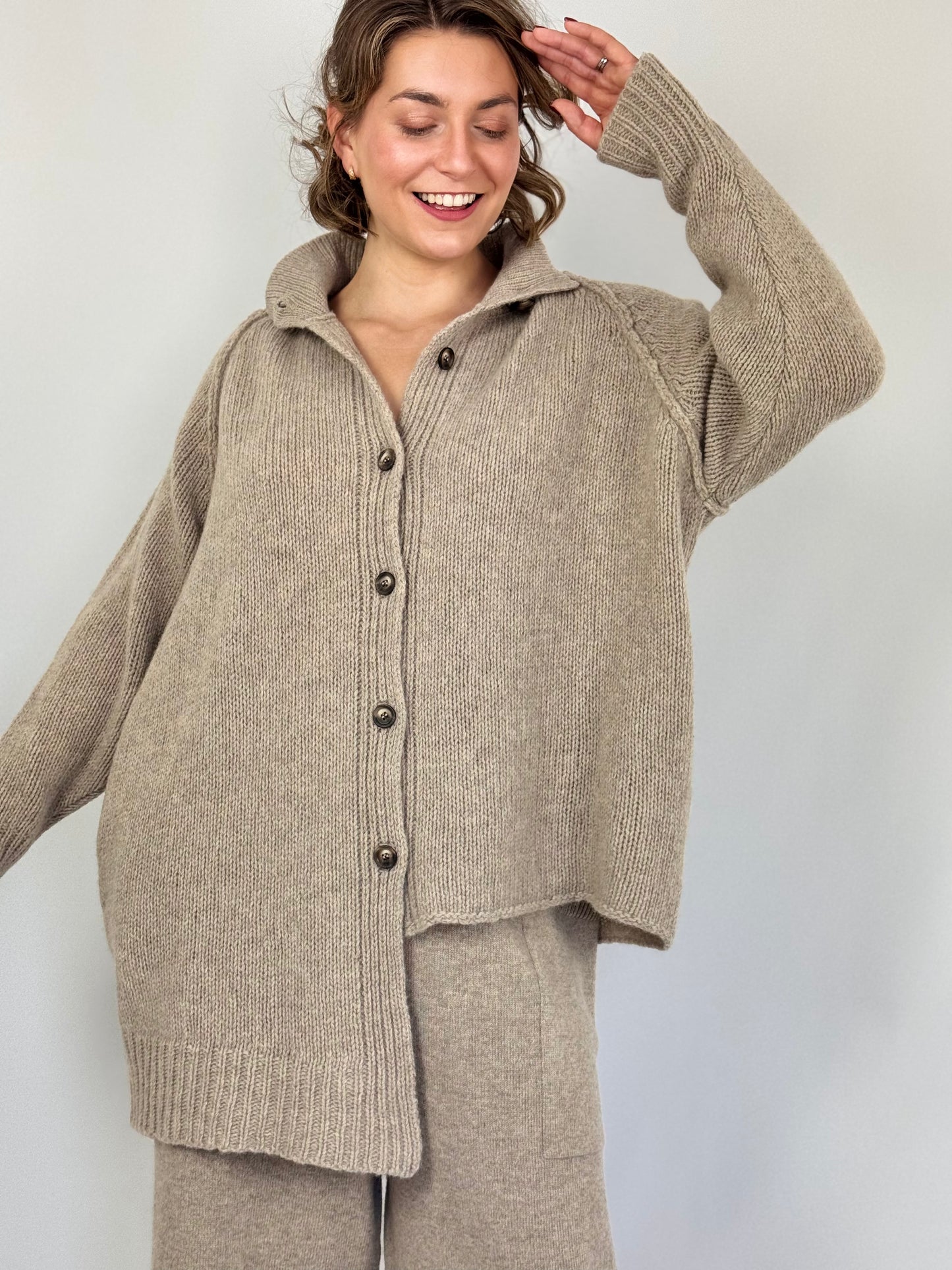 Sort Aarhus Jonida Cardigan Beige