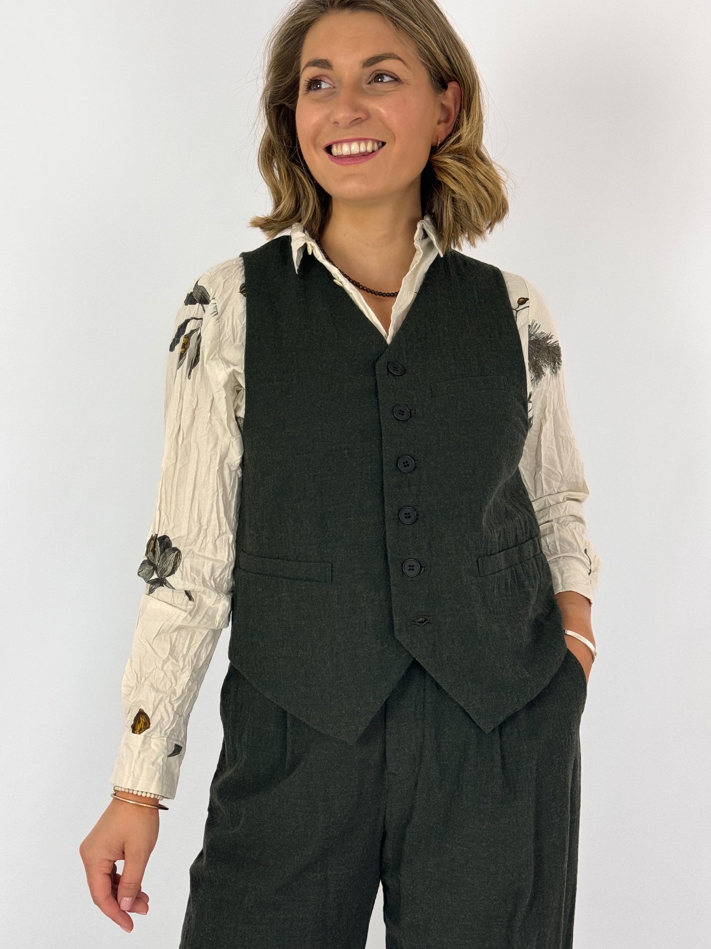 Pas De Calais 3267 Waistcoat Khaki