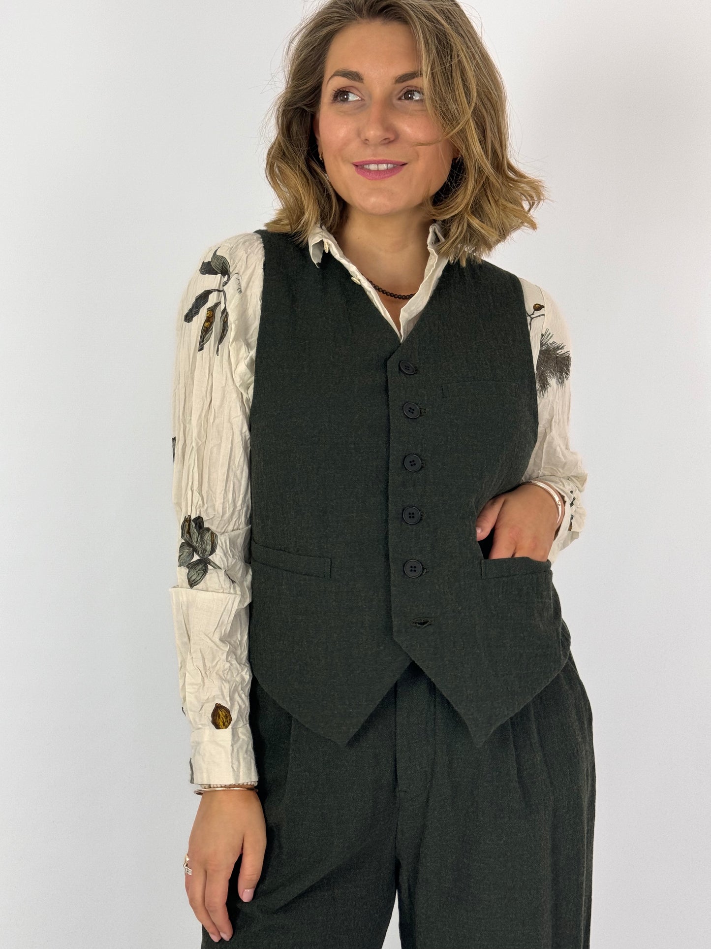 Pas De Calais 3267 Waistcoat Khaki