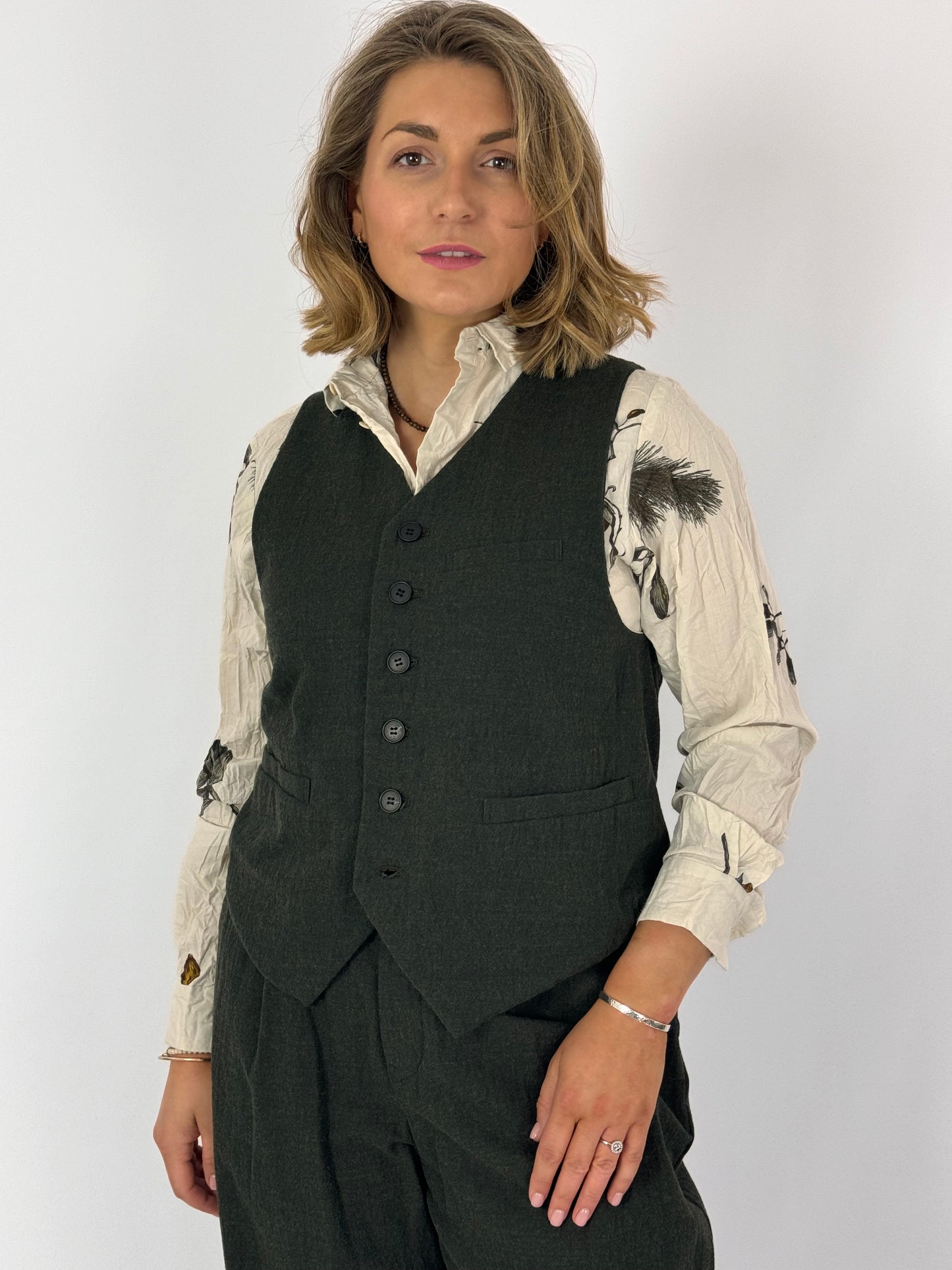 Pas De Calais 3267 Waistcoat Khaki