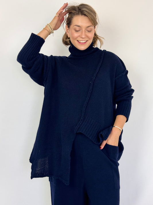 Sort Aarhus Kara Jumper Navy