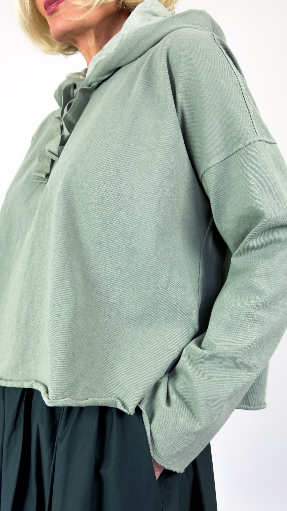 Album Di Famiglia 40_205 Hoodie Jumper Sage