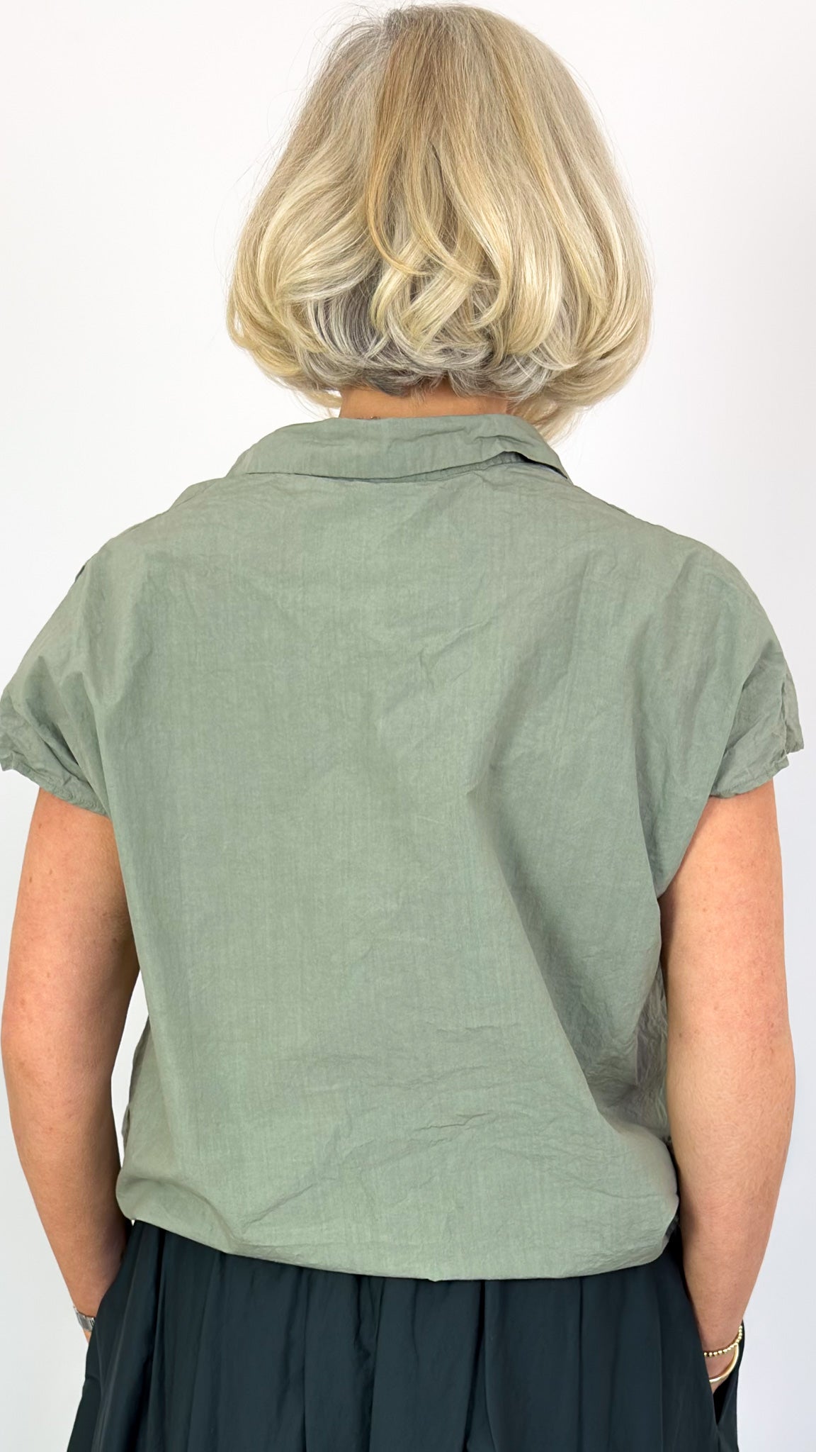 Album Di Famiglia 12_143 TC Drawstring Shirt Sage