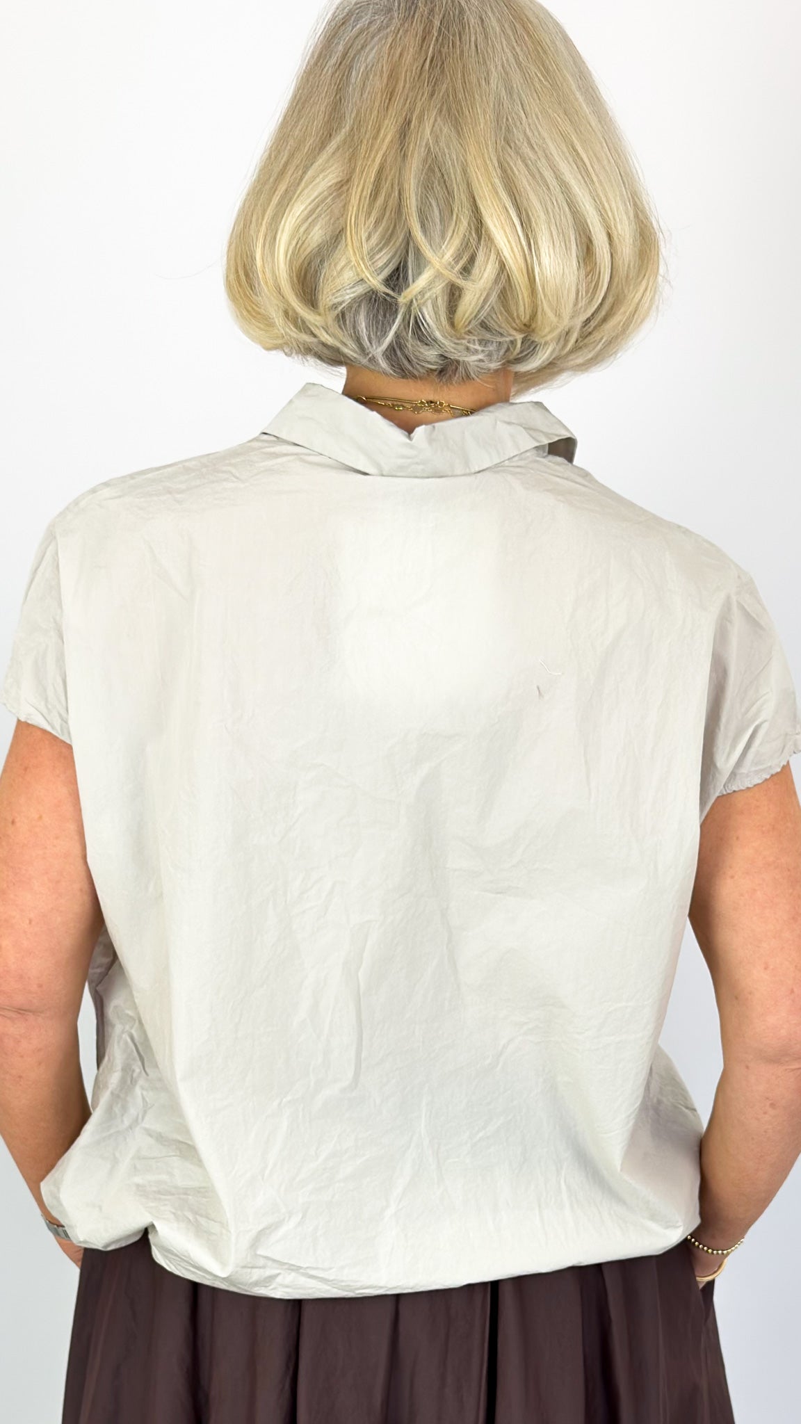 Album Di Famiglia 12_143 TC Drawstring Shirt Pebble