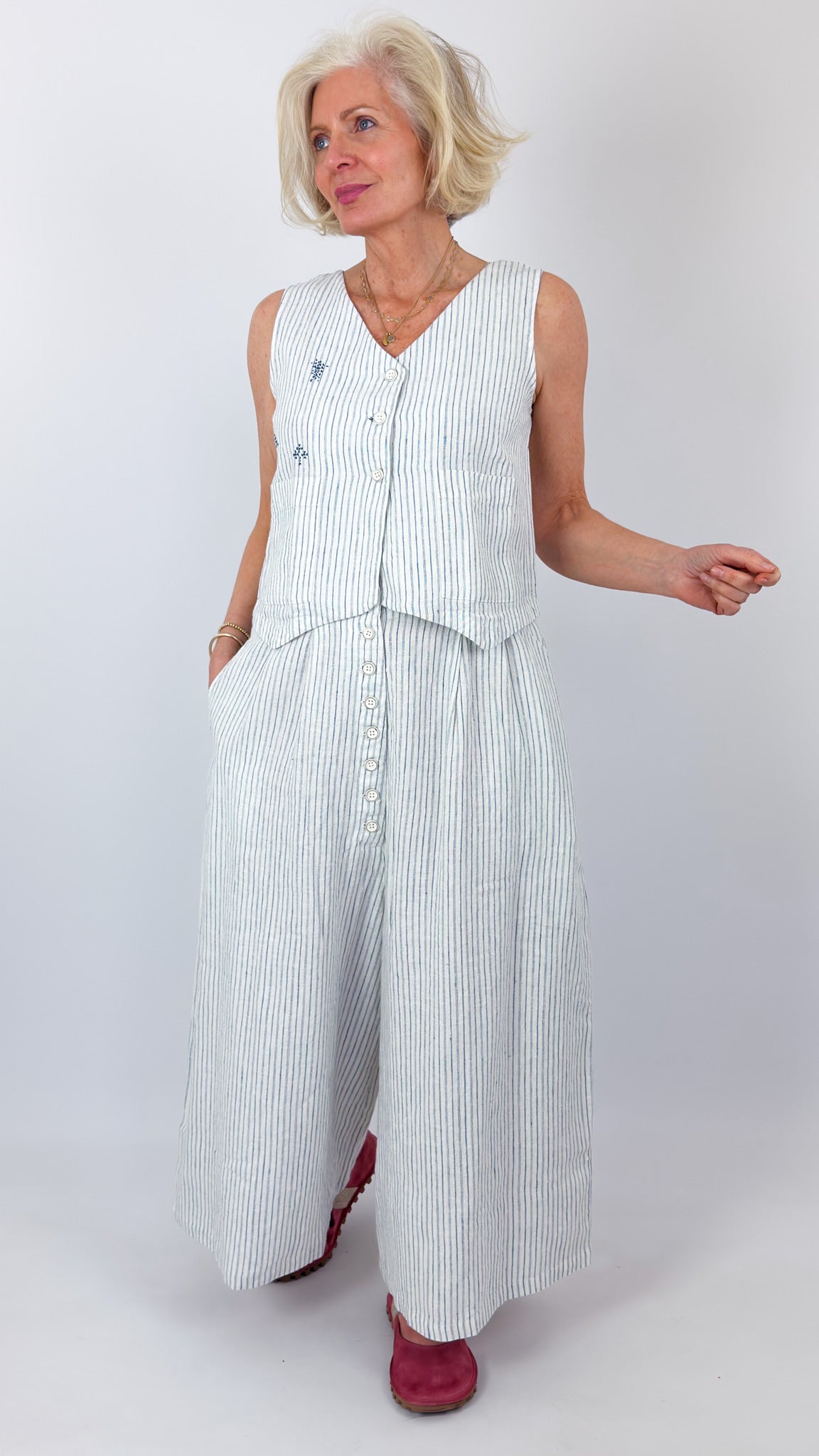 Ewa i Walla Pomona Waistcoat Striped