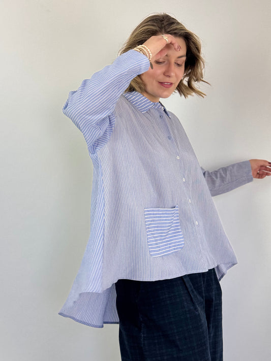 Mama b Accesa Shirt Blue Stripe