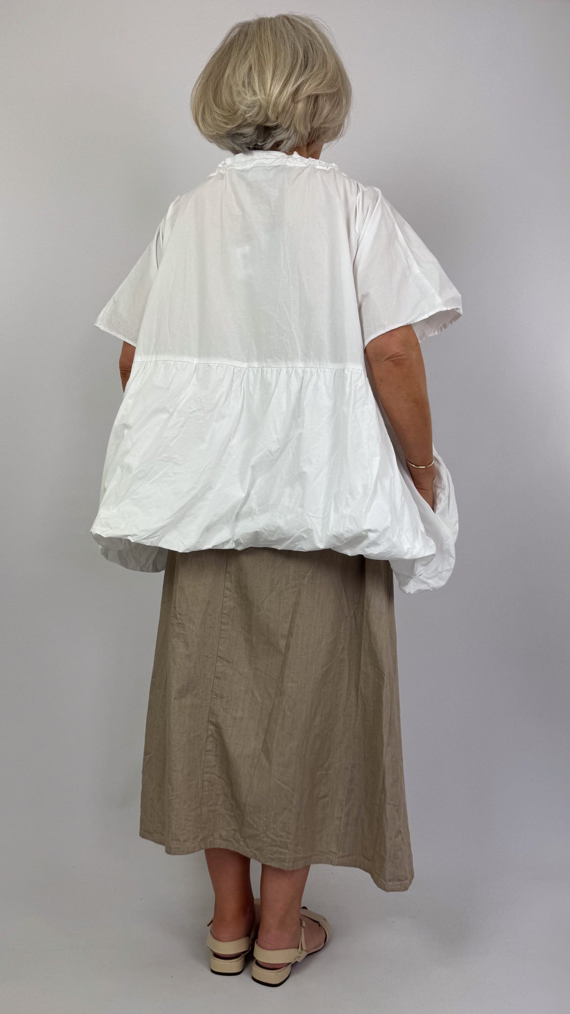 Barbara Lang TRAV V Blouse Ecru