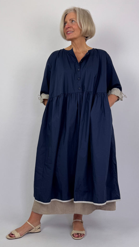 Barbara Lang TRAV XXIV Dress Navy