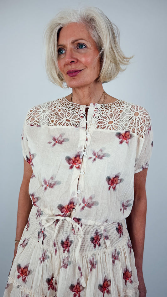 Ewa i Walla Lula Blouse Flower