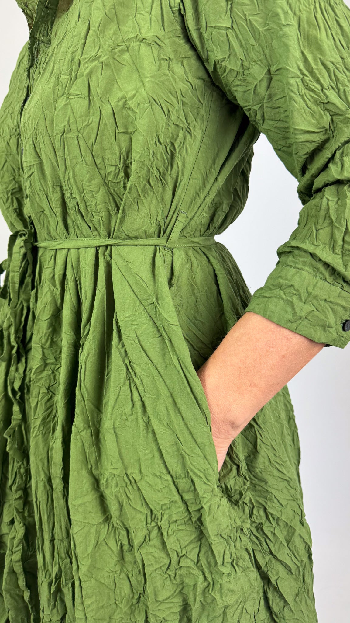 Pas De Calais 4547 Crinkle Dress Green