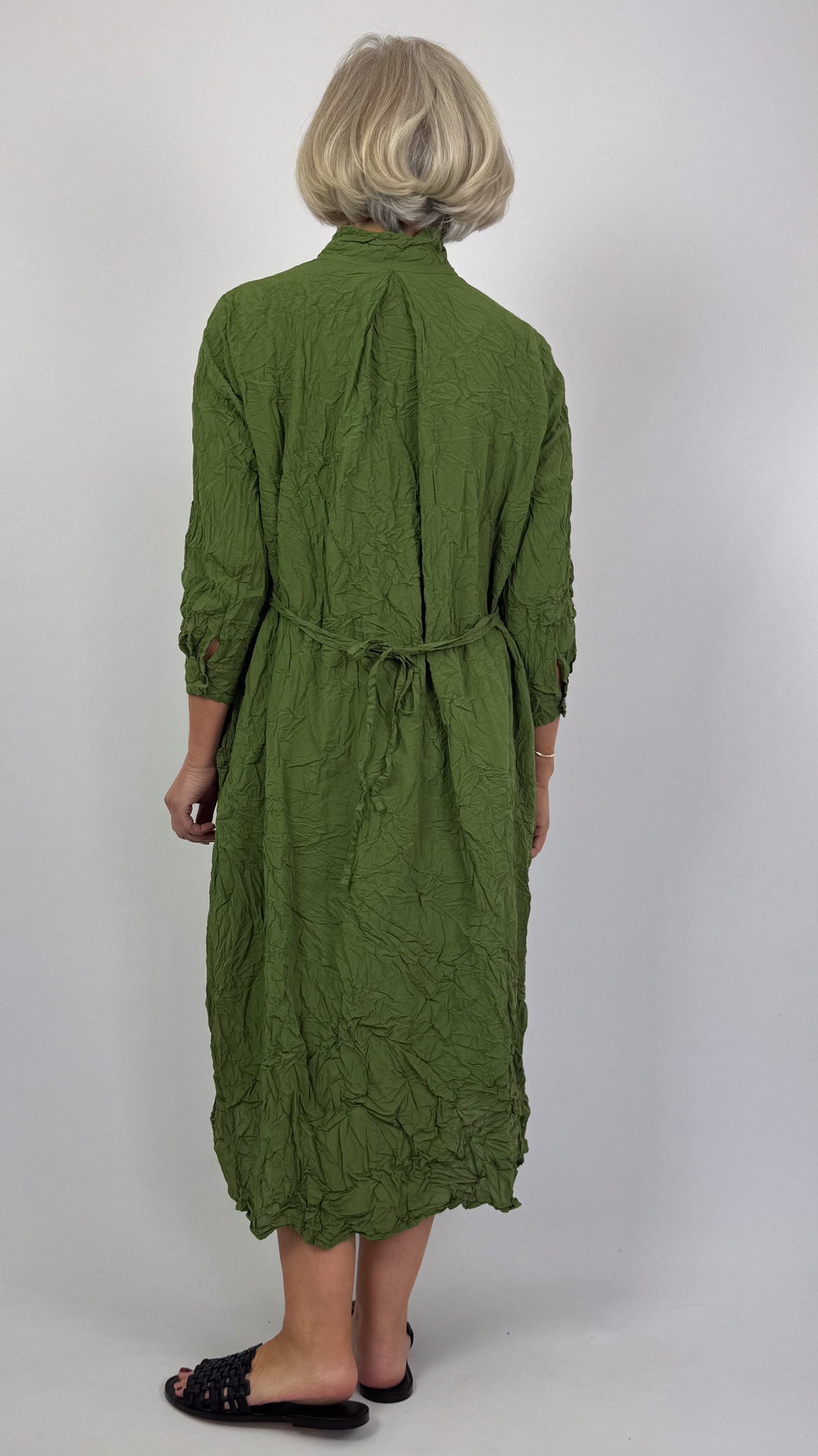 Pas De Calais 4547 Crinkle Dress Green
