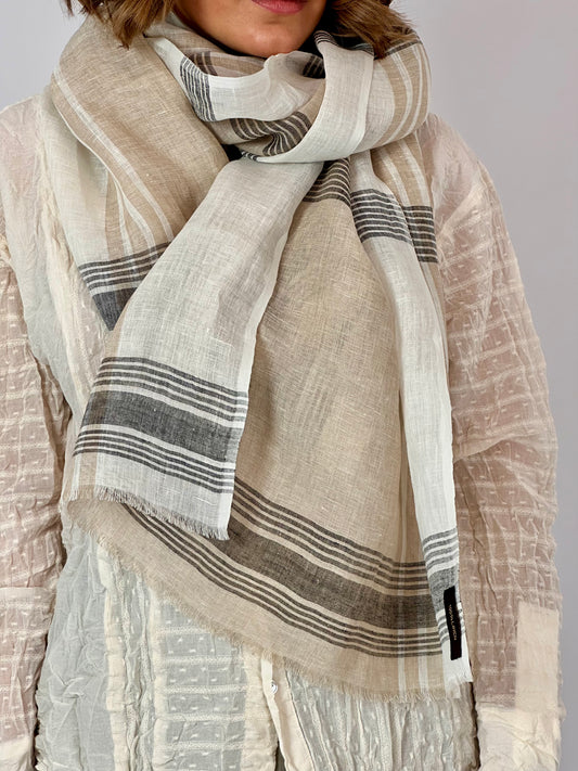 Moult Scarf Beige/Charcoal