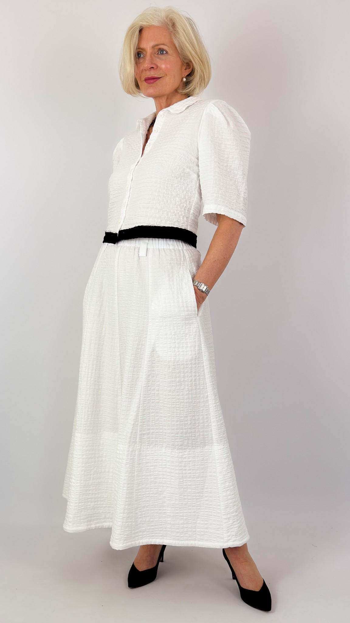 【maison de Dolce. 】 plume skirt/white Les Filles d'Ailleurs 635 Skirt White – Cordelia James