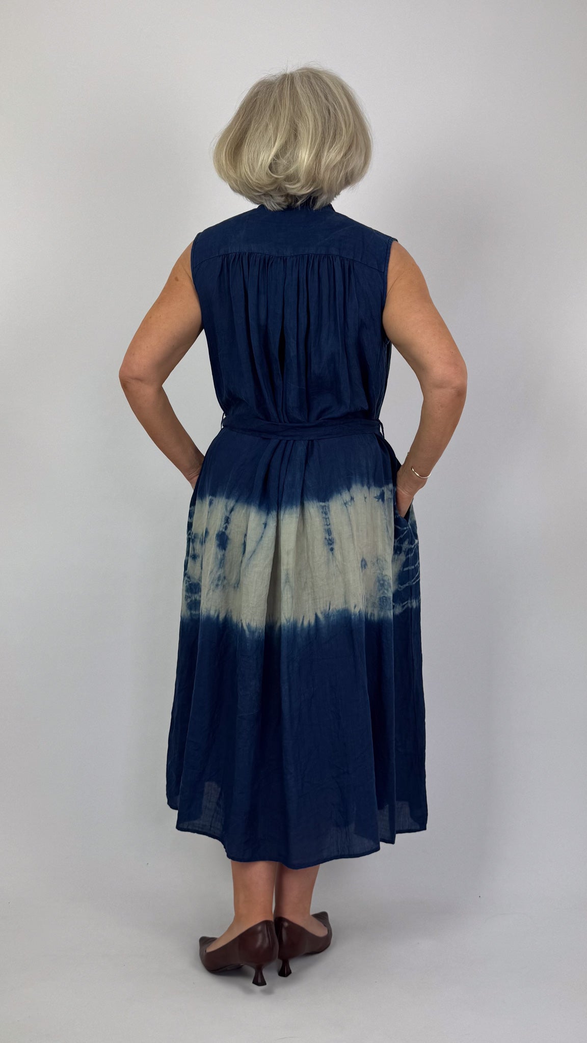 Pas De Calais 4546 Willow Dye Dress Indigo