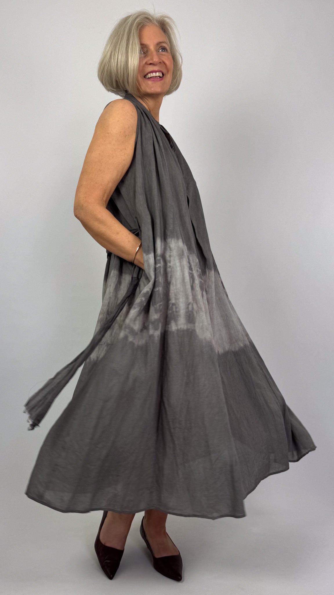 Pas De Calais 4546 Willow Dye Dress Grey