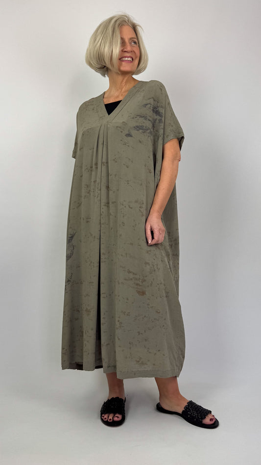 Pas De Calais 4550 Silk Dress Khaki