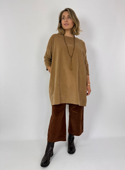 Album Di Famiglia Boat Neck Tunic Dress Sugar