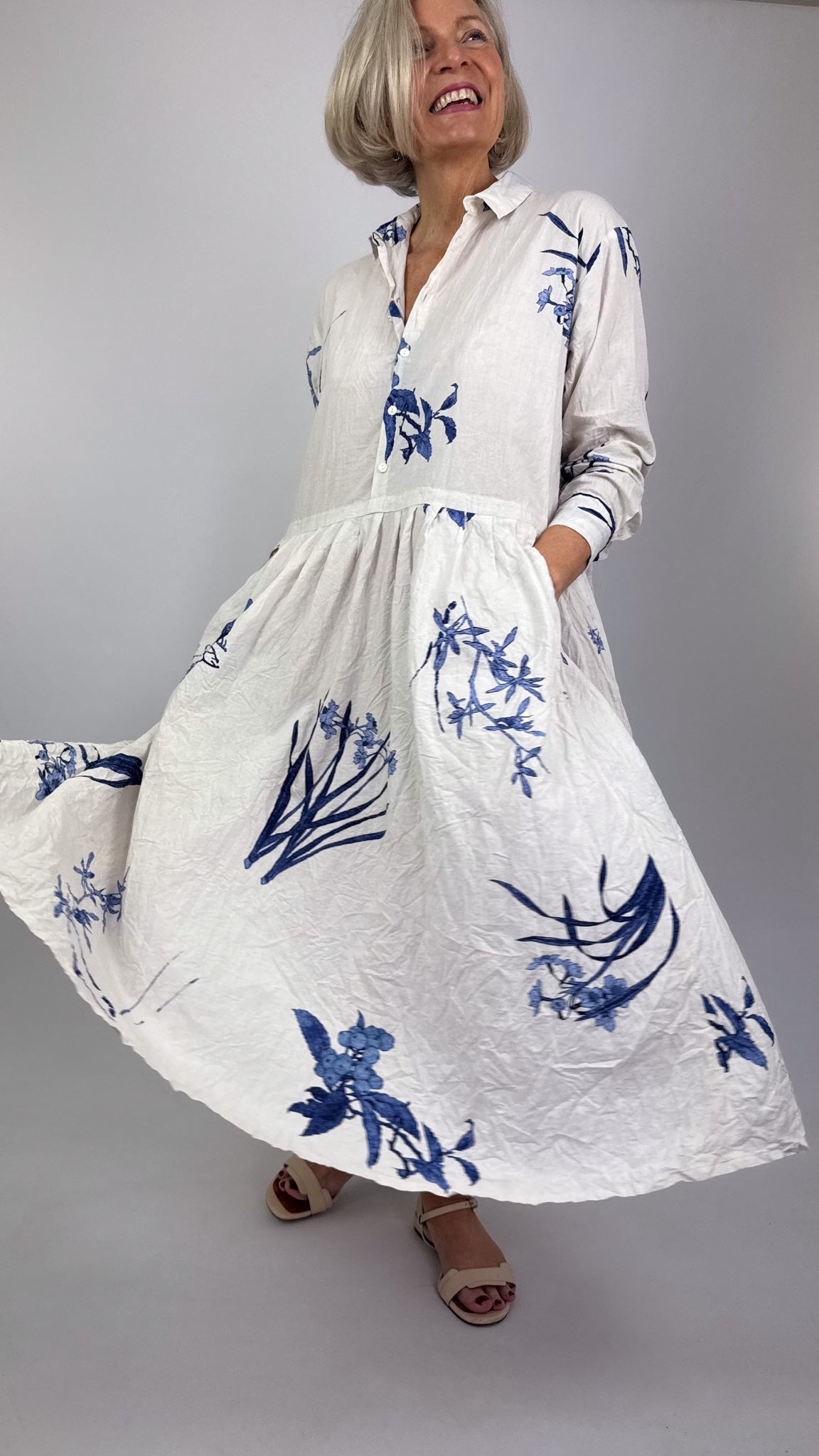 Pas De Calais 4540 Flower Dress Ivory