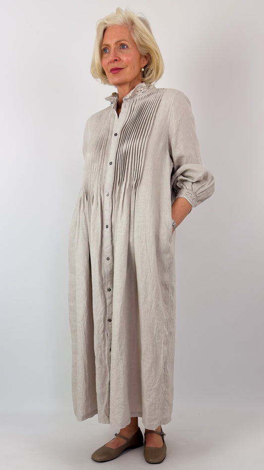 Ichi Antiquities 932 Linen Dress Greige