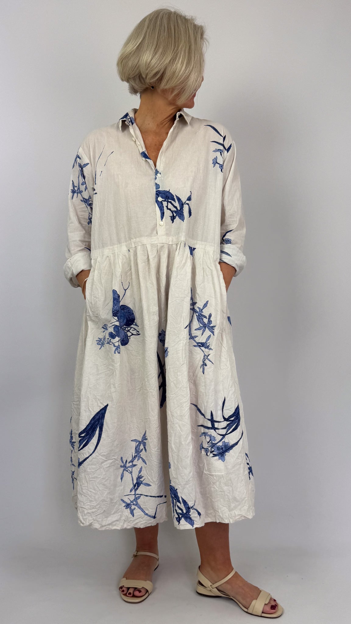 Pas De Calais 4540 Flower Dress Ivory